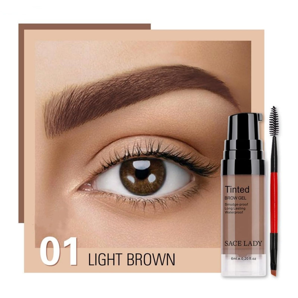 SACE LADY precision brush close-up for creating hair-like brow strokes