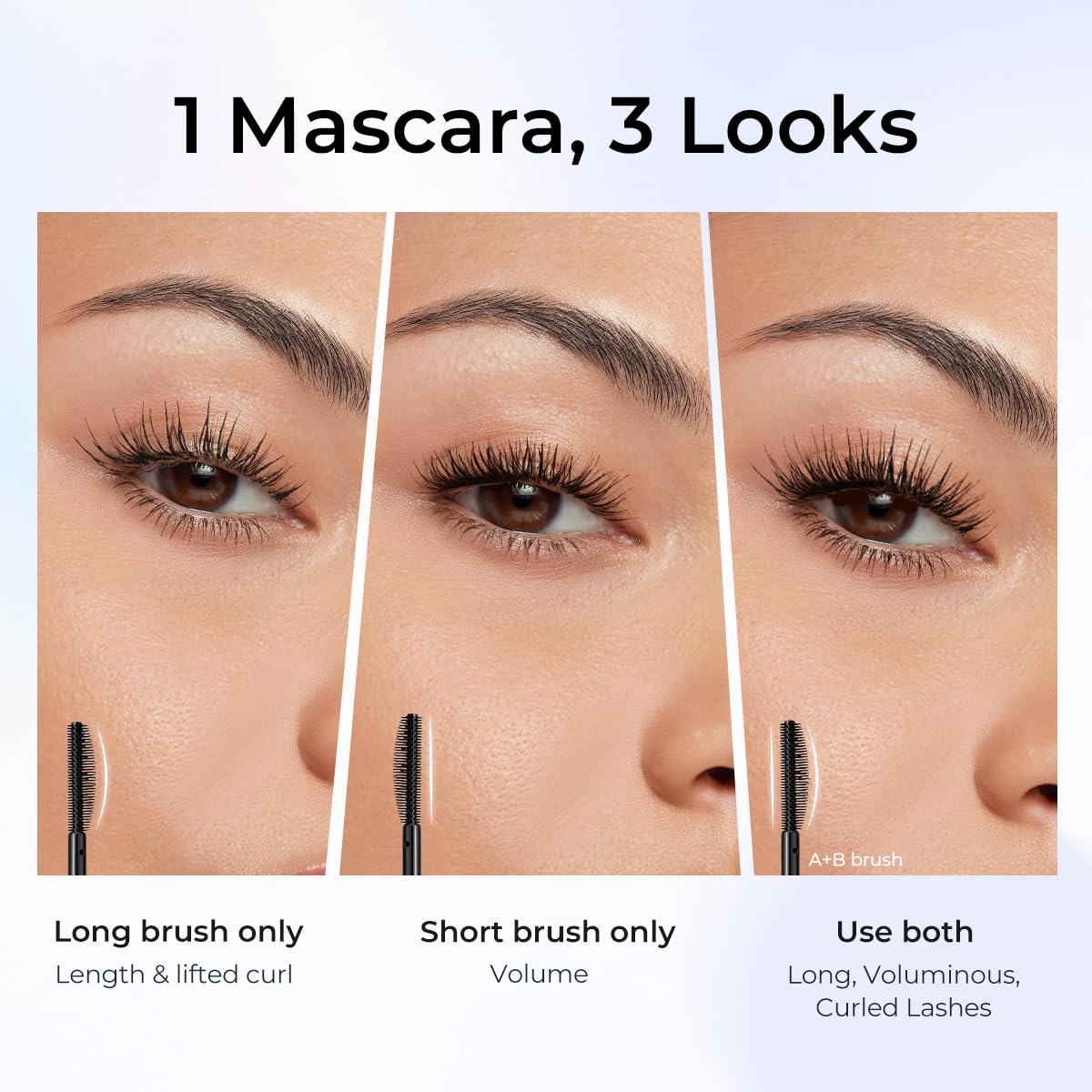 SACE LADY before-and-after lashes showing fuller longer effect
