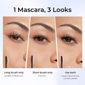 SACE LADY before-and-after lashes showing fuller longer effect