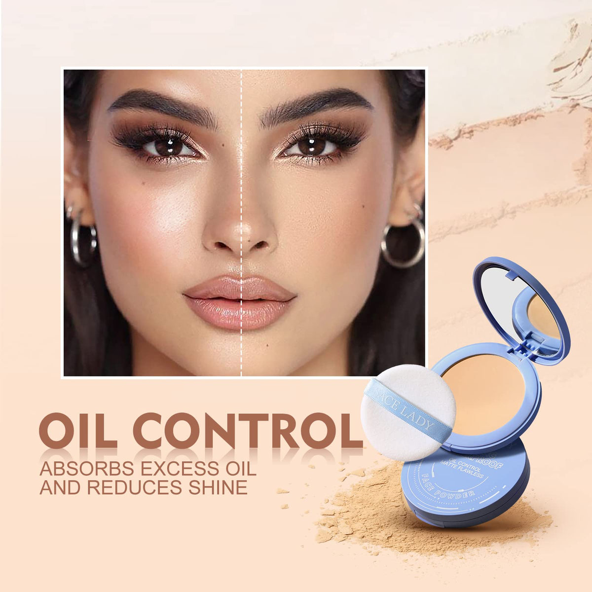 SACE LADY compact in hand illustrating travel-friendly, on-the-go use