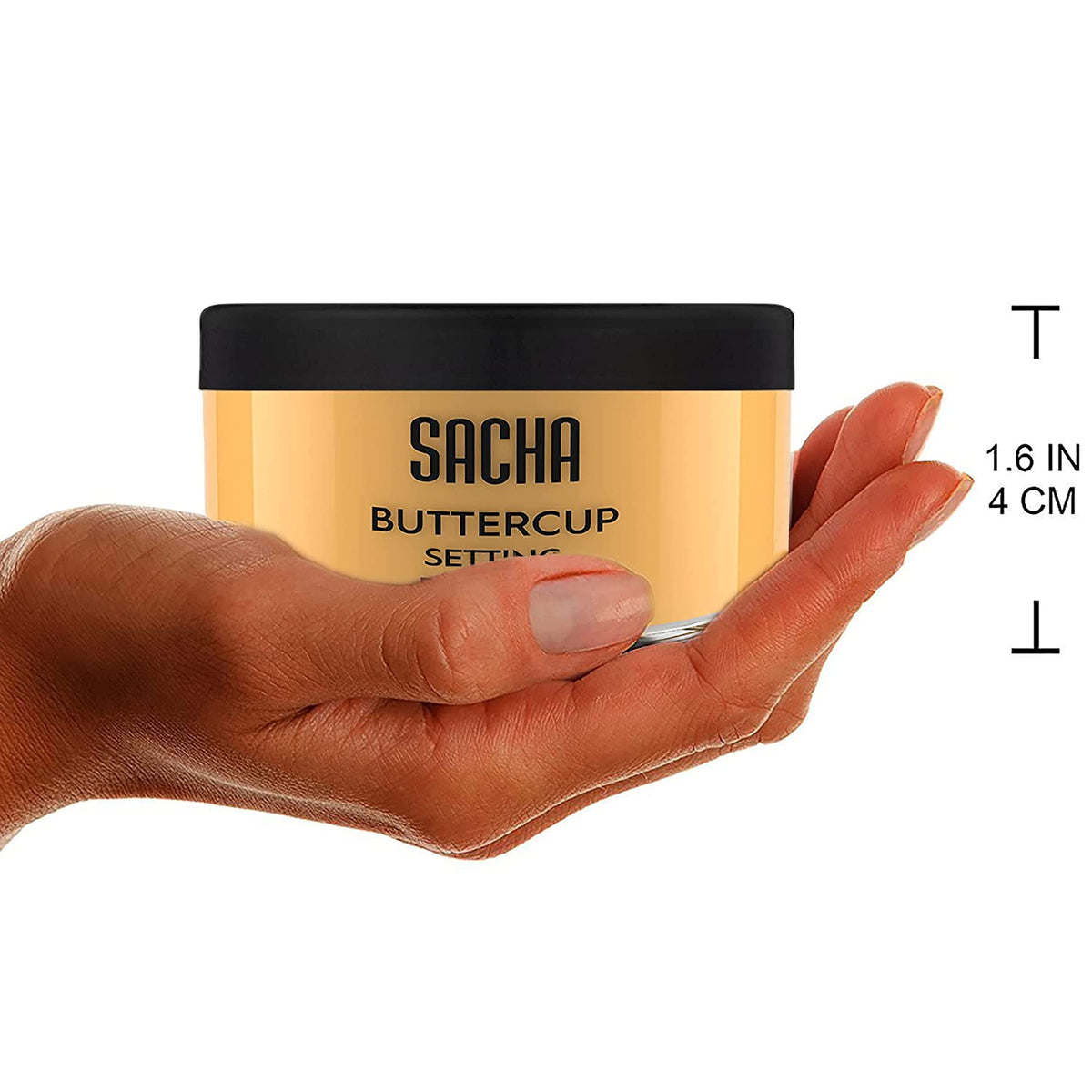 Model wearing Sacha Buttercup in daylight showing natural matte, camera-ready look