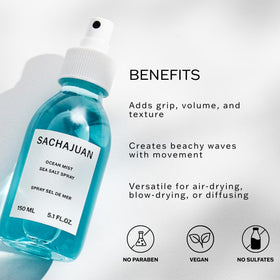 SACHAJUAN bottle in hand showing 5.1 fl oz size for portable styling convenience