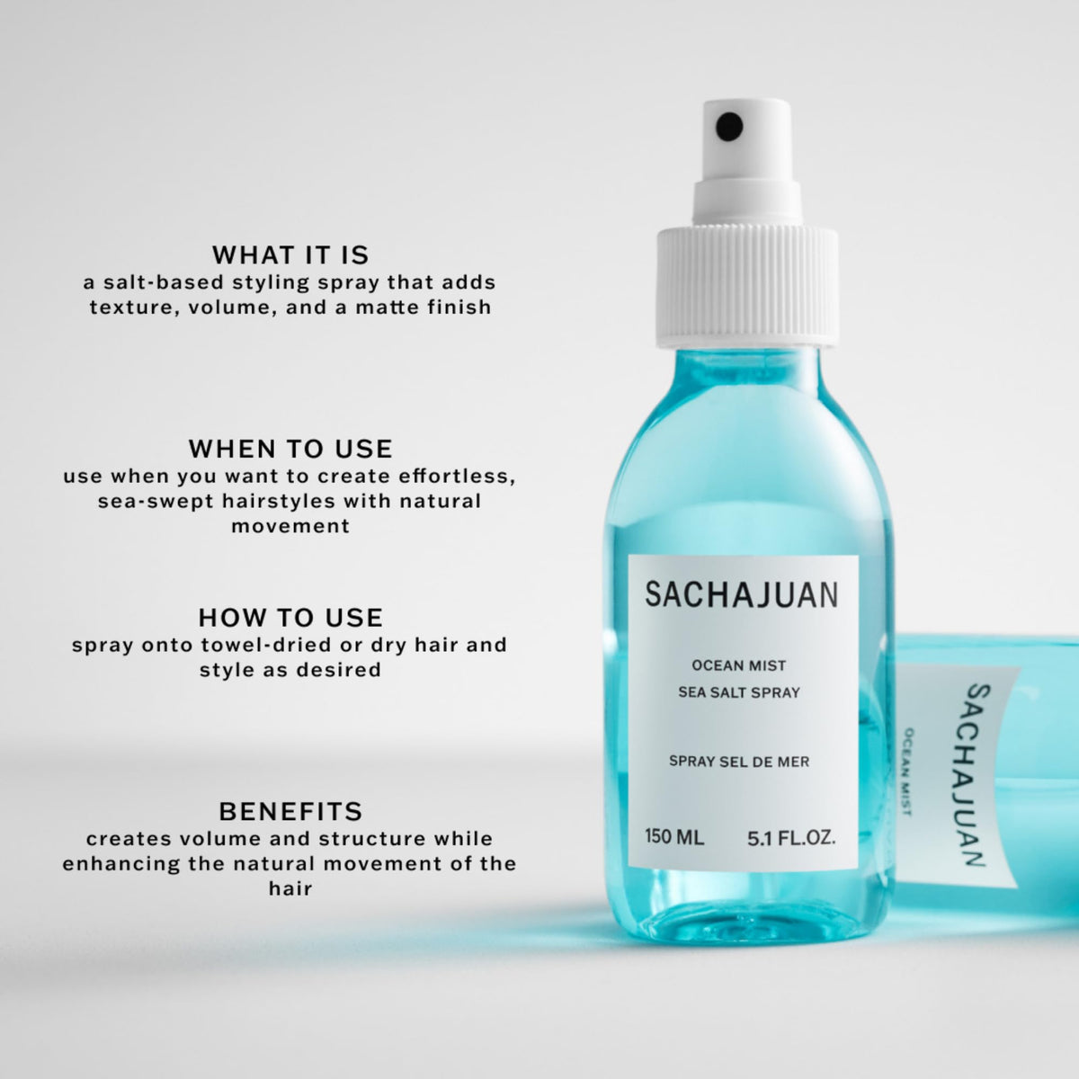 SACHAJUAN spray action misting hair for instant texture and effortless waves