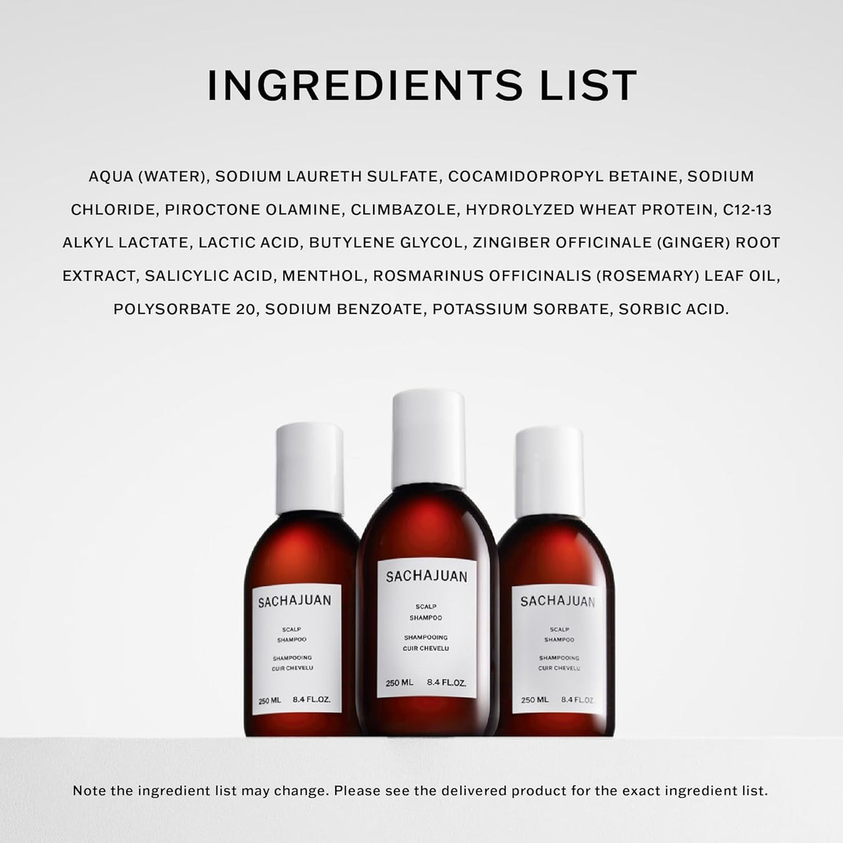 SACHAJUAN shampoo in bathroom setting illustrating daily routine convenience
