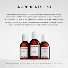 SACHAJUAN shampoo in bathroom setting illustrating daily routine convenience