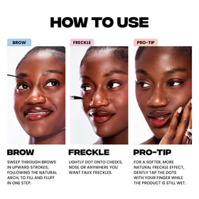 Sacheu used during brow application for lifted, feathered brows