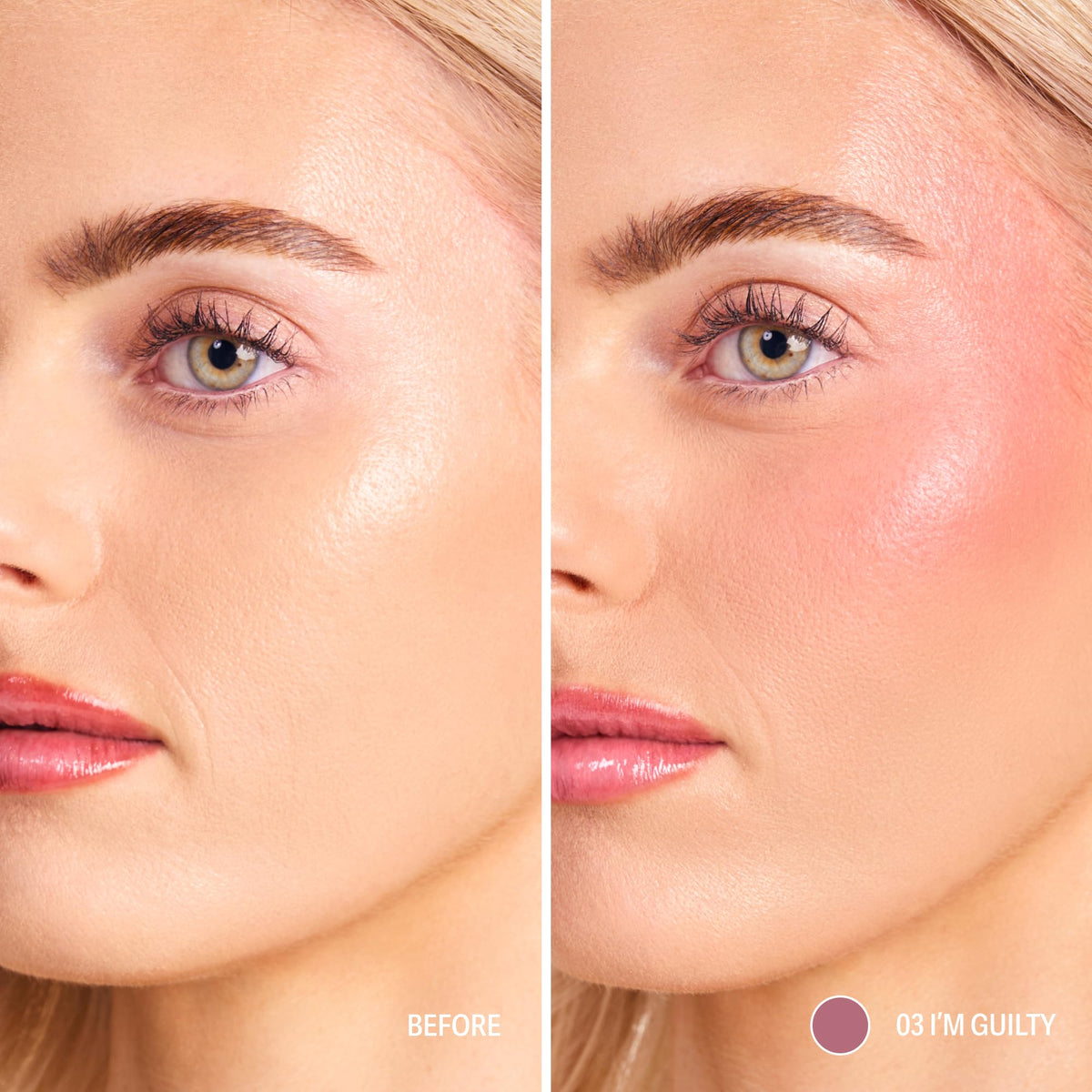 Sacheu multiple shade swatches on arm showing color range and layering benefit