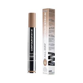 Sacheu tucked in makeup bag for daily use and quick touch-up convenience