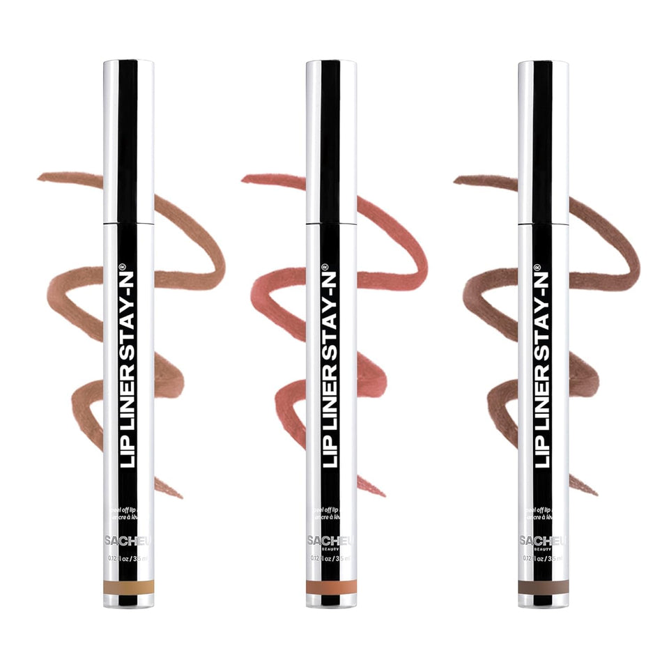 Sacheu front packaging of STAY-N lip liner showing product name and shade for easy identification and shelf appeal