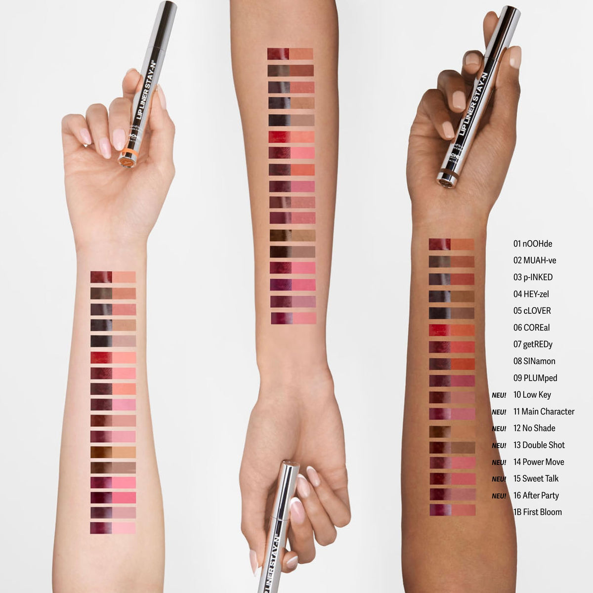 Lifestyle image of finished lip look wearing Sacheu STAY-N showing defined matte lips for all-day confidence
