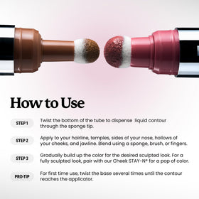 Sacheu on model full face demonstrating natural sculpting benefit