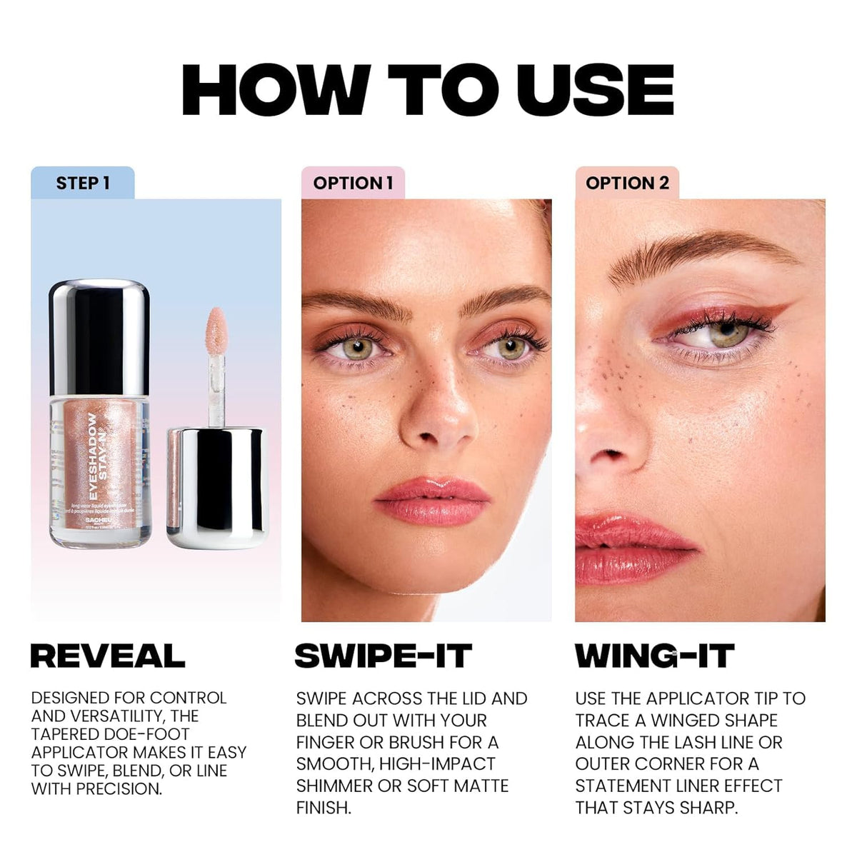 Sacheu STAY-N used along lashline as eyeliner for defined eyes