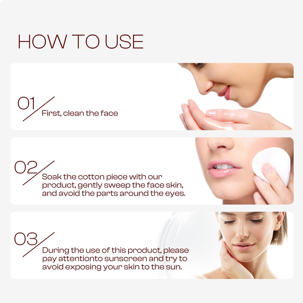 SADOWAY ingredient label close-up, emphasizing 7% glycolic and plant extract formulation