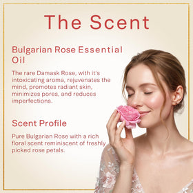 SAFA bottle with visible rose petals highlighting natural botanical ingredients