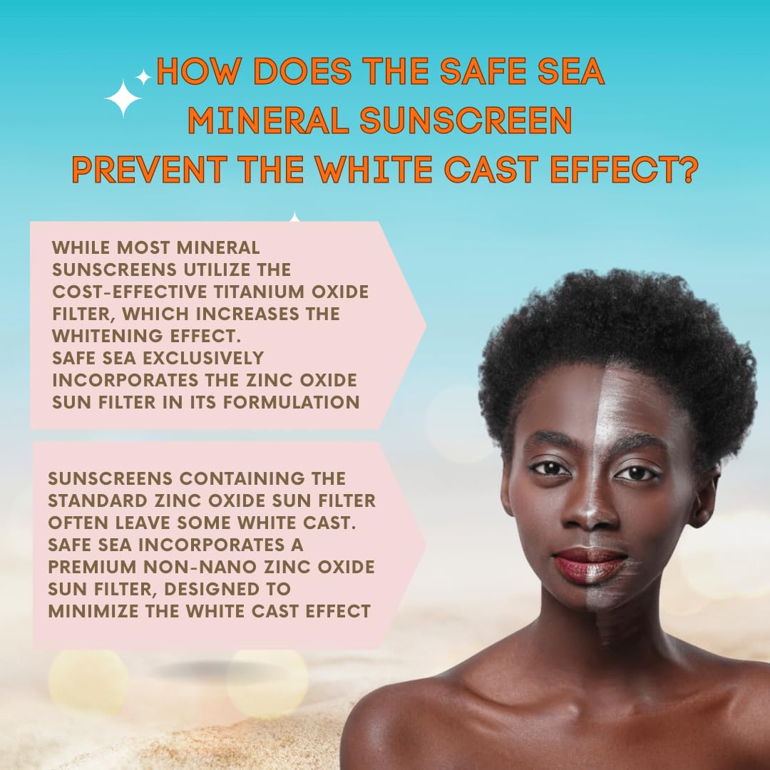 SAFE SEA applied on forearm demonstrating clear finish and no white cast