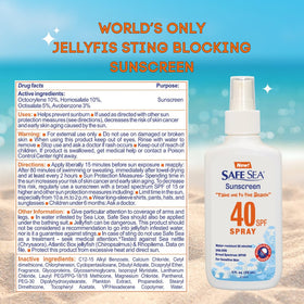 SAFE SEA close-up of spray forming thin protective film for sting reduction