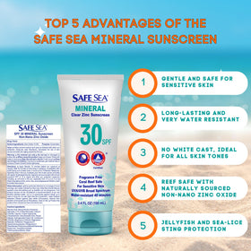 SAFE SEA pump dispensing lotion close-up showing smooth texture for quick application