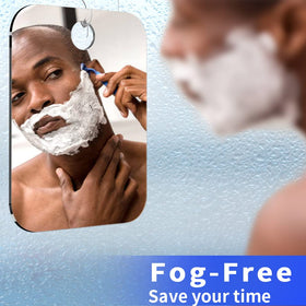 SAFEE MRROR plexiglass close-up showing fog-resistant smooth surface and clarity