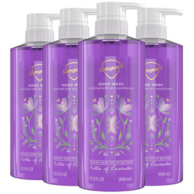 Safeguard bottle front packaging showing lavender scent and benefits