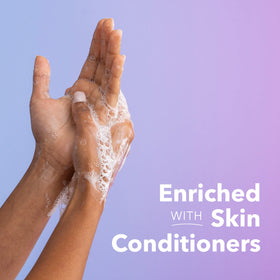 Safeguard soap texture dispensed showing gentle, moisturizing lather