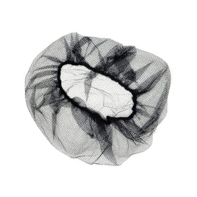 SAFEKO black net covering bun for discreet appearance and professional styling