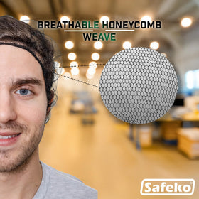 SAFEKO hairnet held by hand to show 24-inch scale and capacity