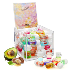 SAHIPUB front packaging showing compact 40-bottle kit and scent variety benefit