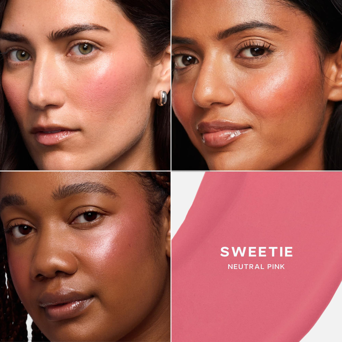 Saie cream blush texture swipe on skin highlighting blendability and hydration