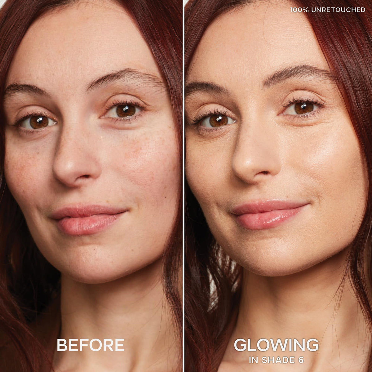 Saie cream texture swipe revealing smooth, blendable formula and radiant finish
