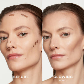 Saie Dew Bronze chunky doe‑foot applicator closeup for precise placement and effortless blending