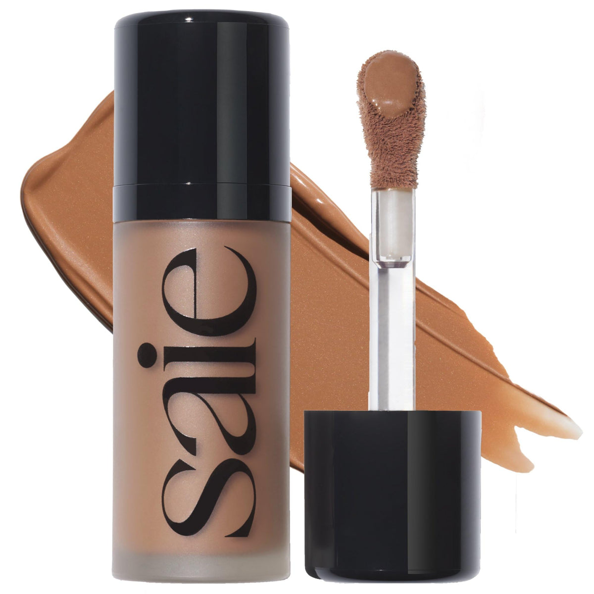 saie Dew Bronze front packaging showing compact bronzer stick and shade information