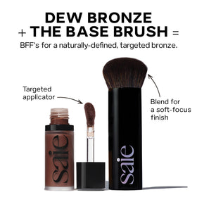 saie Dew Bronze applied on model in natural light showing natural sun-kissed benefit
