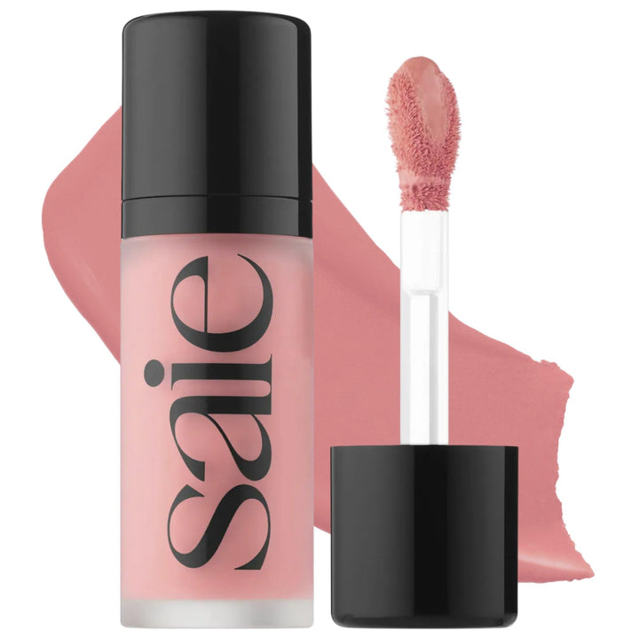 Saie Dew Liquid Blush front view showing sleek tube and Lady shade radiance