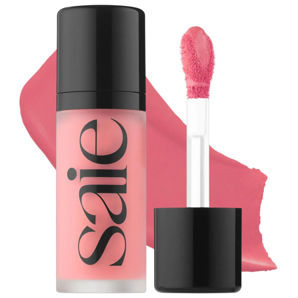 Saie front packaging showing product name and sleek tube, highlights clean formulation
