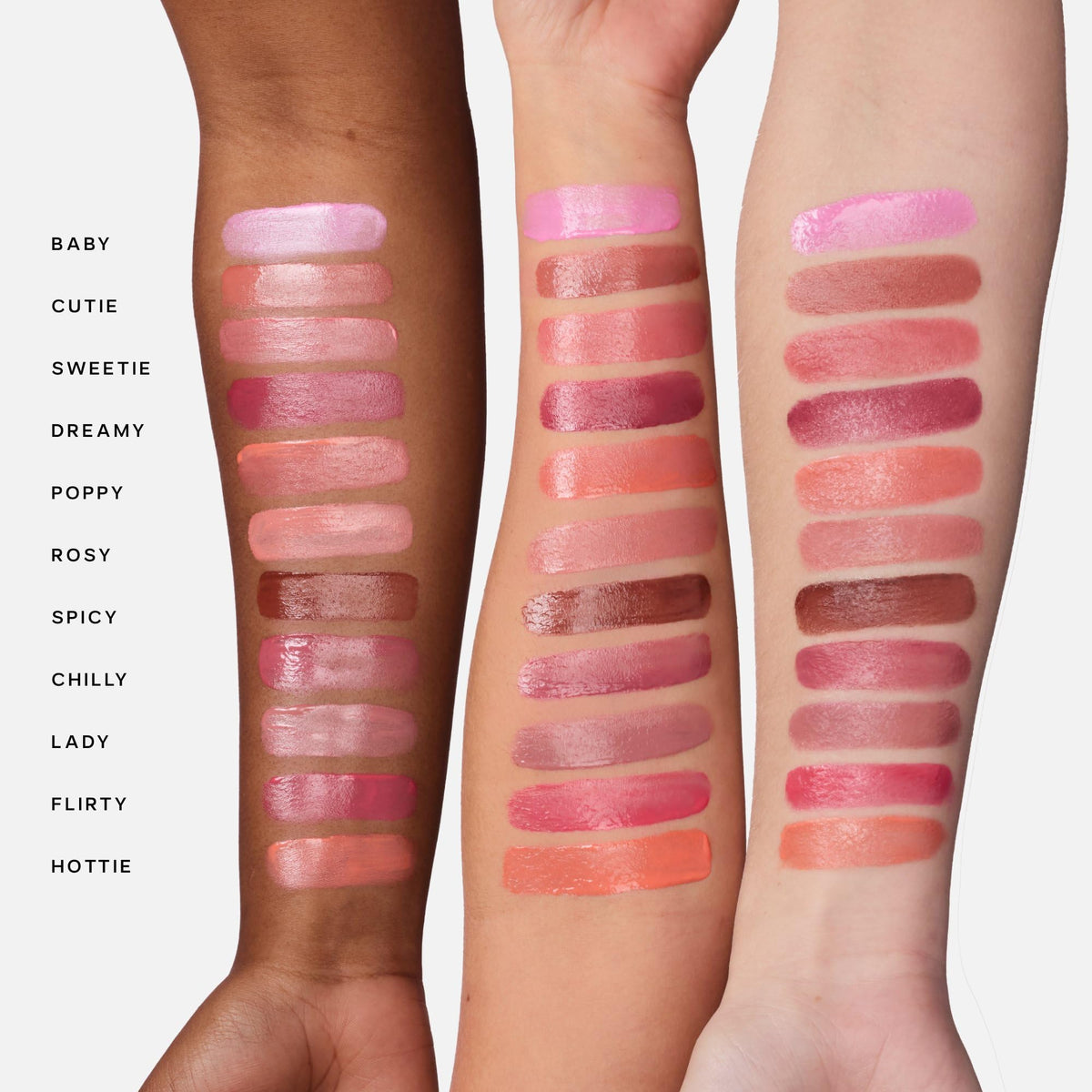 Saie blush swiped on skin demonstrating a natural dewy finish