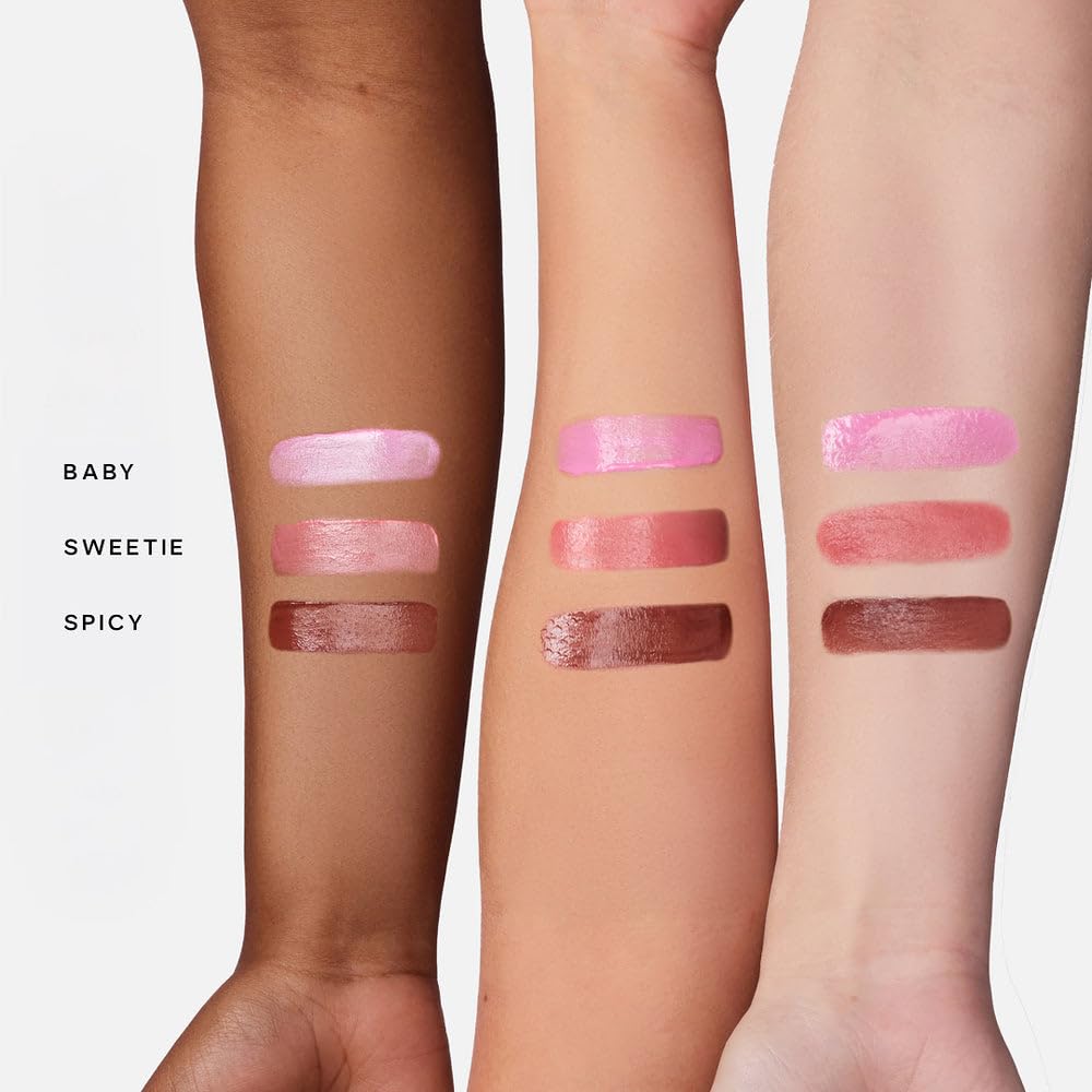 Saie close-up texture of cream blush stick showing smooth blendability