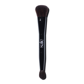 Saie double brush front view showing dual-ended design and versatility