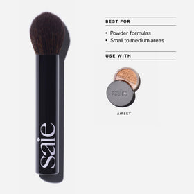 Saie Fluffy Brush bristle texture detail highlighting soft synthetic fibers