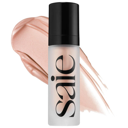 Saie Glowy Super Gel front bottle showing roseglow shade and glow