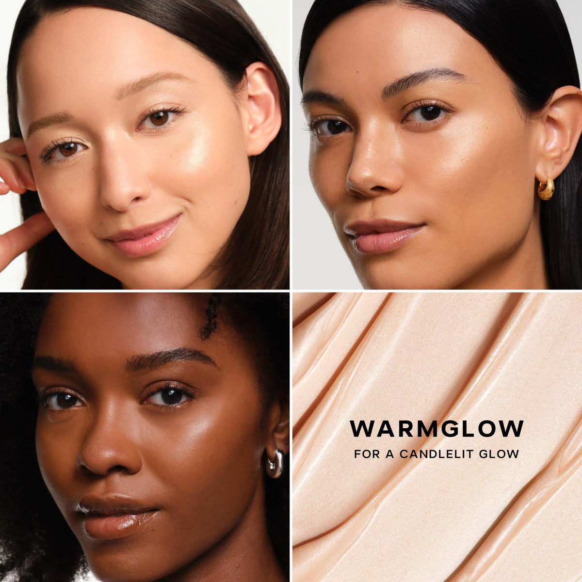 Small bowl mixing Saie Glowy Super Gel with foundation for customizable glow