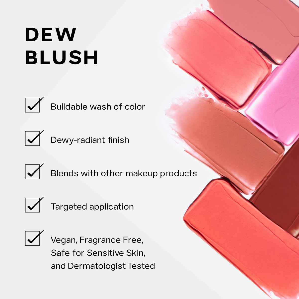 Saie mini blush held in hand to show scale and portable convenience