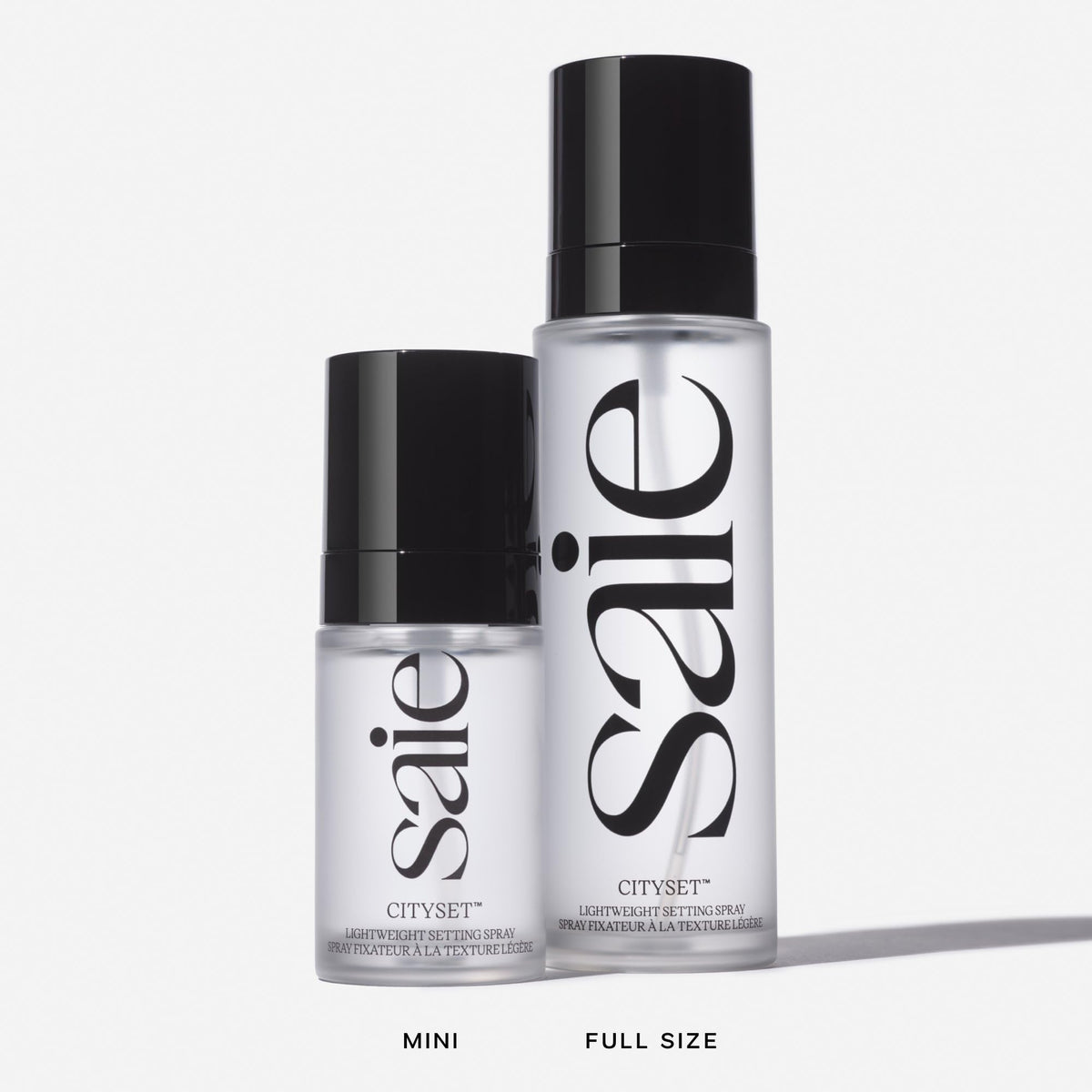 Saie Mini CitySet in lifestyle makeup scene conveying natural glow and refreshment