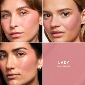 Saie Blush & Glow set held in hand for size comparison, travel-friendly convenience