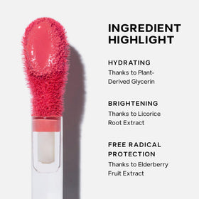 Saie blush beside a coin for size comparison demonstrating the compact .40 oz tube