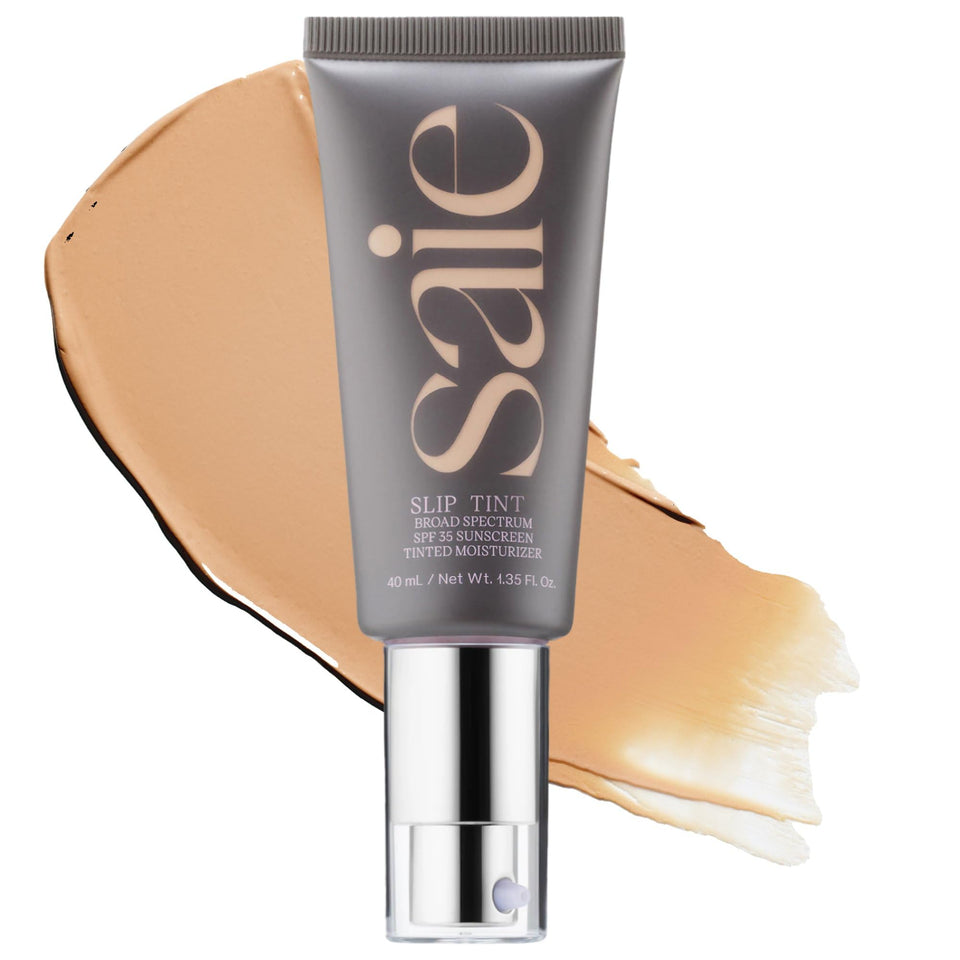 Saie front packaging showing Slip Tint SPF 35 for easy recognition and quick choice