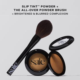 Saie product label and ingredients showing clean, non-comedogenic formula