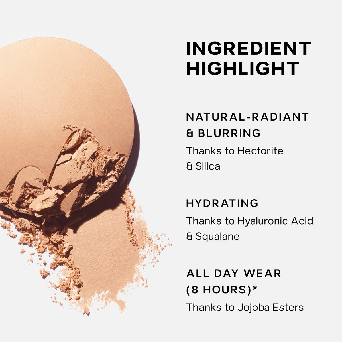 Saie compact on bathroom vanity suggesting everyday routine benefit