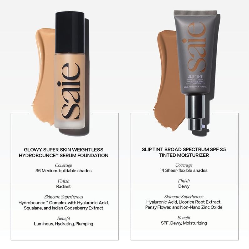 Saie lifestyle image outdoors demonstrating lightweight sunscreen wear benefit