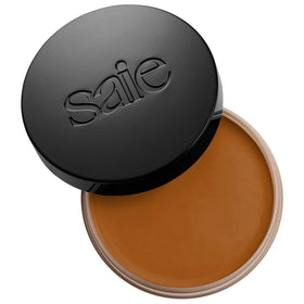 Saie Sun Melt front jar showing clean packaging and natural bronze benefit