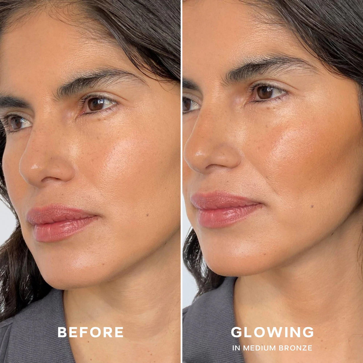 Saie Sun Melt close-up texture of cream-balm showing blendable finish benefit